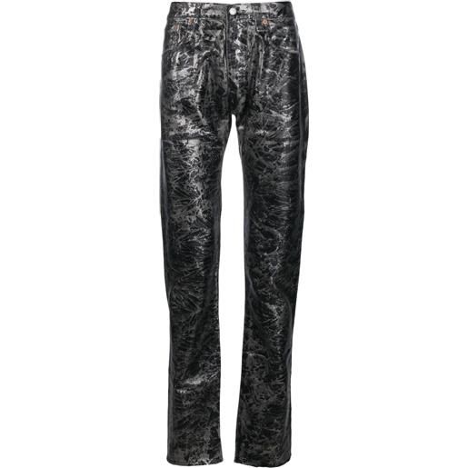 GALLERY DEPT. jeans dritti con stampa - nero