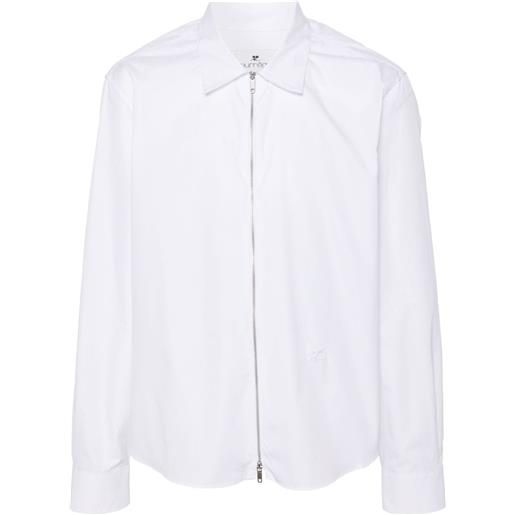 Courrèges camicia con zip - bianco
