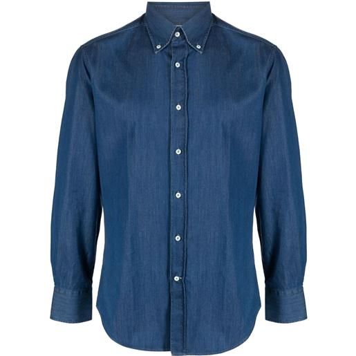 Brunello Cucinelli camicia denim - blu
