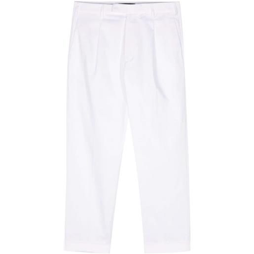 Low Brand pantaloni affusolati con pieghe - bianco