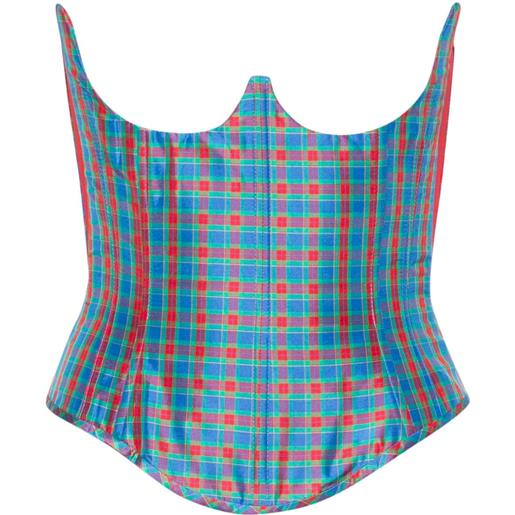 Vivienne Westwood top corsetto senza spalline - blu