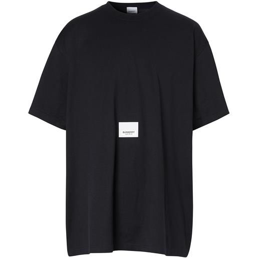 Burberry t-shirt con applicazione - nero