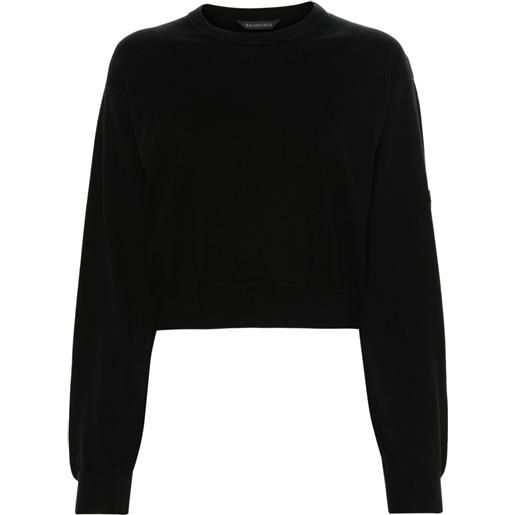 Balenciaga maglione con logo - nero