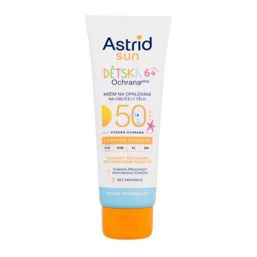 Astrid sun kids face and body cream spf50 protezione solare impermeabile per viso e corpo 75 ml per bambini
