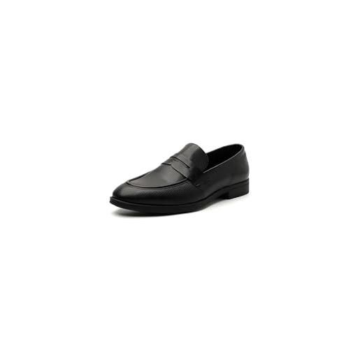 QUEEN HELENA mocassini eleganti uomo scarpe basse oxford u1802 (nero, sistema taglie calzature eu, adulto, uomo, numero, media, 39)
