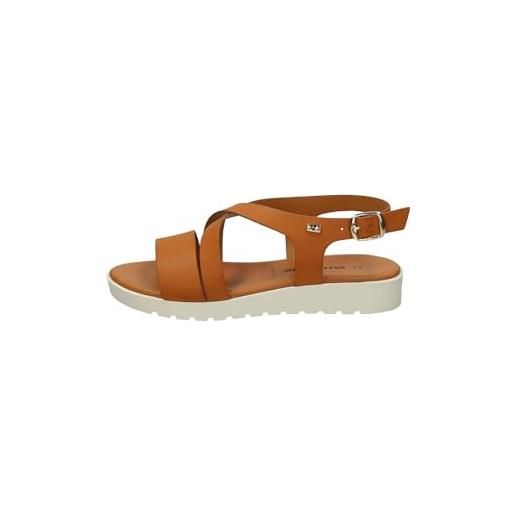 Valleverde sandalo donna pelle 24101 cuoio una calzatura comoda adatta per tutte le occasioni. Primavera estate 2020. Eu 38