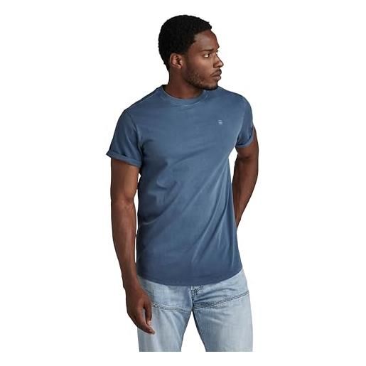 G-STAR RAW overdyed lash t-shirt, t-shirt uomo, grigio (rock ridge gd d16396-2653-g471), xl