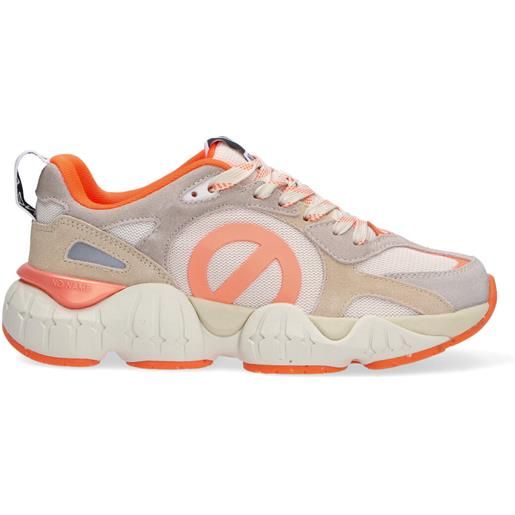 No name sneaker krazee runner beige arancio