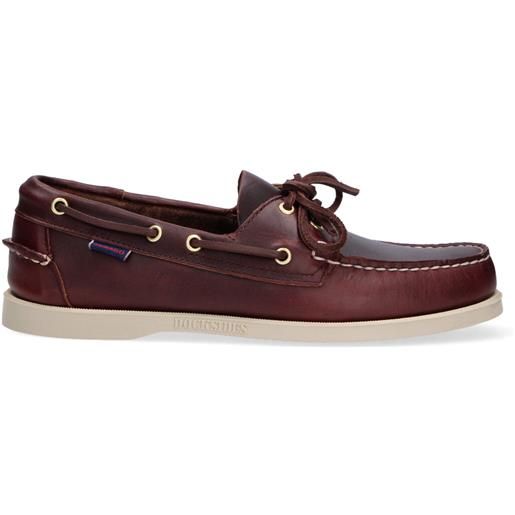 Sebago scarpa da barca portland pelle marrone