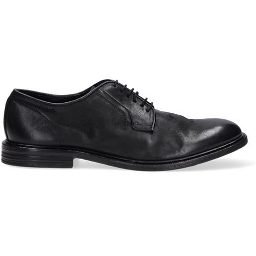 Pawelk's scarpa stringata in pelle vintage nera
