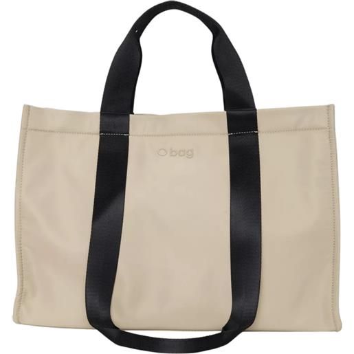 O BAG borsa shopper con chiusura zip doppio manico