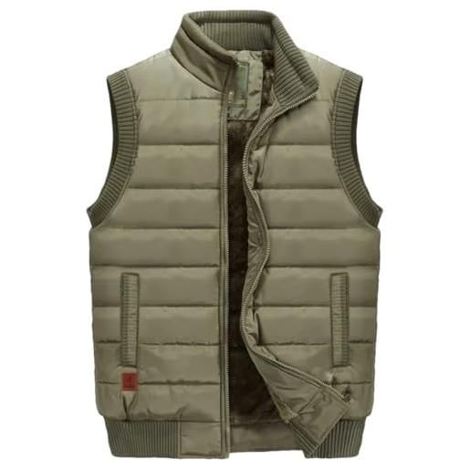 Generic abbigliamento taglie forti da uomo gilet invernale primaverile giubbotti cappotto senza maniche moda large size 8xl gilet caldo maschile gilet in pile da uomo