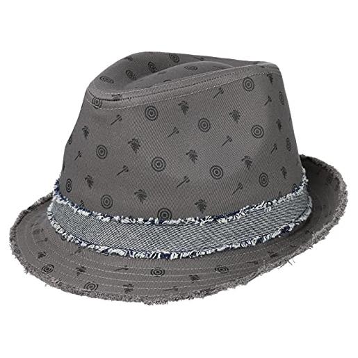 LIPODO cappello di tessuto darts trilby uomo - fedora estate/inverno - s (54-55 cm) grigio