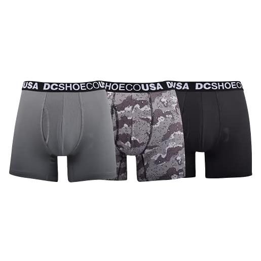 DC confezione da 3 boxer in rete micro performance corti, grigio camo (3 paie), s uomo