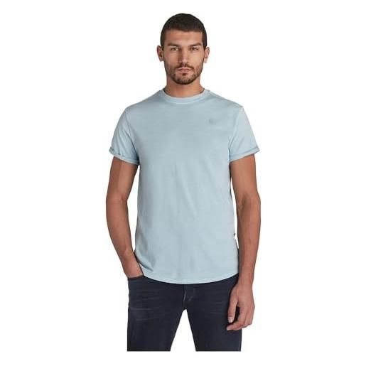 G-STAR RAW overdyed lash t-shirt, t-shirt uomo, grigio (graphite gd d16396-2653-c634), s