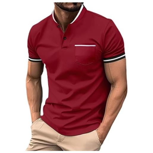 Generic camicia uomo elegante loose maglia uomo manica corta estiva t shirt uomo bianca 2024 estate a maniche corte polo uomo maglia polo uomo ag l