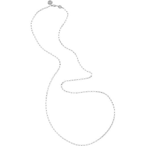 Chantecler / et voilà / collana catena lunga con maglia rettangolare 80 cm / argento