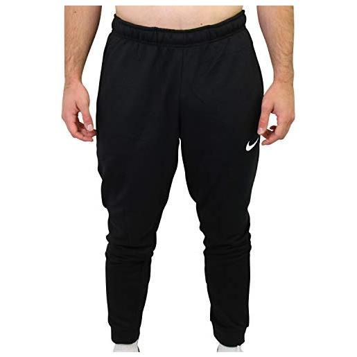 Nike dry taper fleece pantaloni pantaloni da uomo, uomo, black/white, m