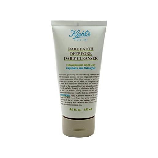Kiehl's rare earth deep pore daily cleanser detergente per pelle acneica, 150 ml