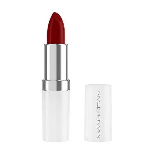 Manhattan lasting perfection satin lipstick 890 allarme rossetto per colori intensi e di lunga durata e cura idratante