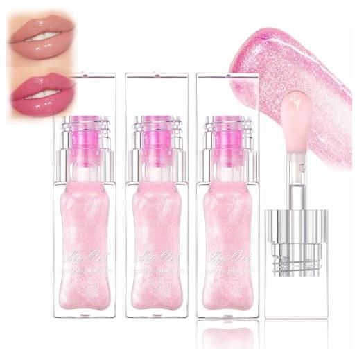 HEXEH magic color changing lip oil, conversion color changing lip oil, boss up color changing lip oil, conversion lip oil, warm change, nourishing lip glow oil non-sticky (3pcs)