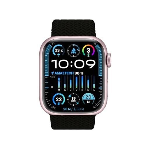 AMAZTECH orologio intelligente hk9 pro plus smartwatch amoled 2.02 waterprof ip67 chiamate bluetooth chat gpt orologio fitness per android ios ideale per uomo e donna (nero)