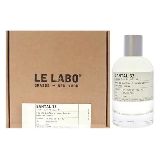 Le Labo santal no 33 for unisex 3,4 oz edp spray