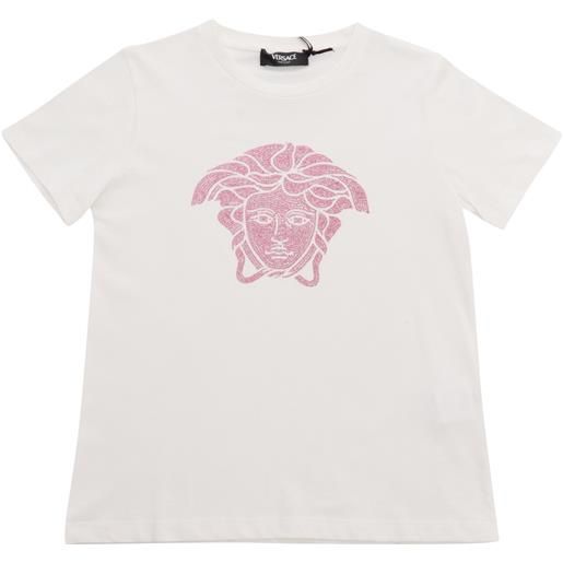 Versace t-shirt con logo strass
