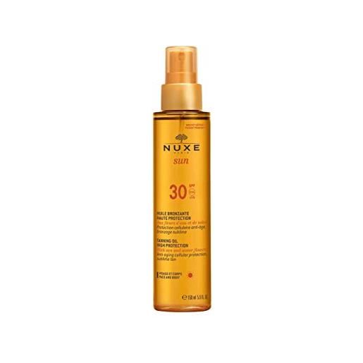 Nuxe sun huile bronzante haute protection spf30 spray 150 ml