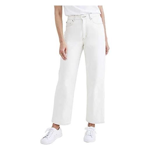 Dockers high waist jean cut straight, jeans donna, bianco (white garment dye), 29w