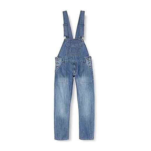 Enzo men's ezd390 ven denim dungarees overalls, black, 34