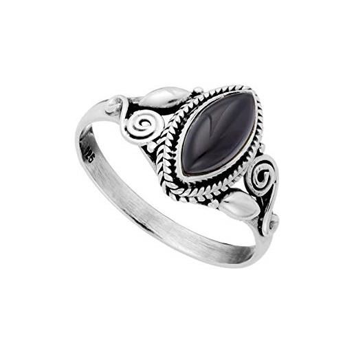 81stgeneration anello donna argento sterling. 925 boho spirale onice pietra preziosa