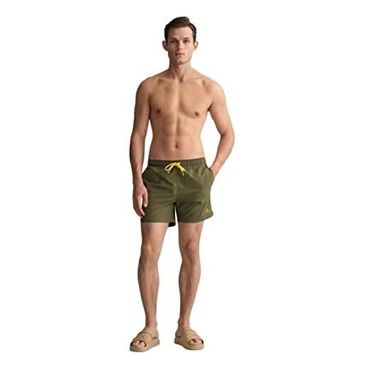 GANT cf swim shorts, pantaloncini uomo, verde ( racing green ), l