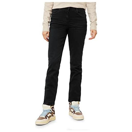 Cecil b375281 jeans, basic black wash, 32w x 32l (pacco da 8) donna