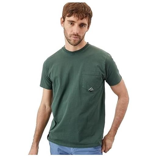 ROY ROGER'S t-shirt girocollo cotone verde pocket p24