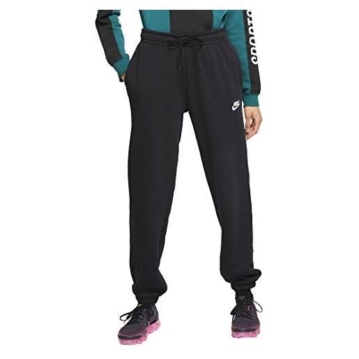 Nike womens nsw essential pant loose fleece womens bv4091-010 size l black/white