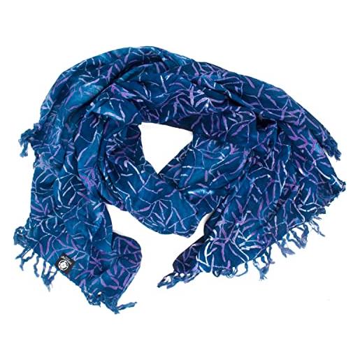 PANASIAM scarf batik 190x116cm, b015 bluetone bambooleaf, l