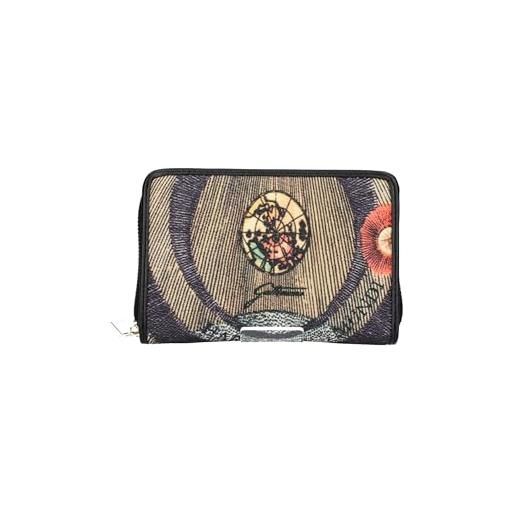 Gattinoni portafoglio donna Gattinoni planetarium medio classico nero wallet portafoglio con zip e bottone portamonete portacarte di credito