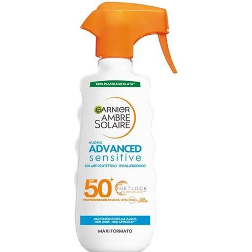 Garnier ambre solaire advance sensitive spray protettivo adulti 300ml spf50+