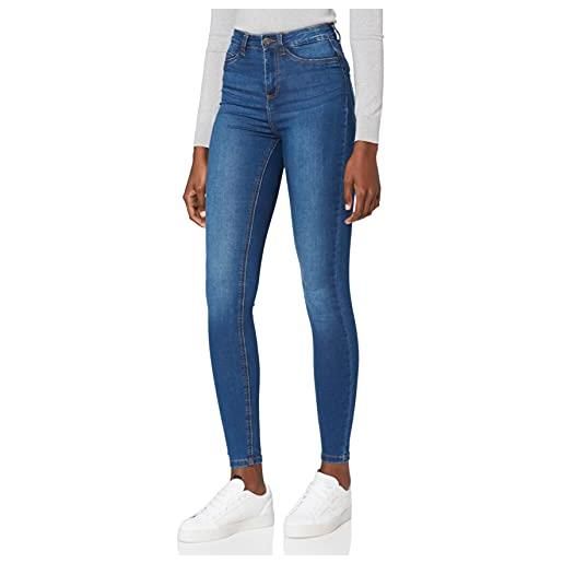 Noisy May nos de nmcallie hw skinny jeans vi021mb noos, blu (medium blue denim medium blue denim), 36 /l32 (taglia produttore: 27) (pacco da 7) donna