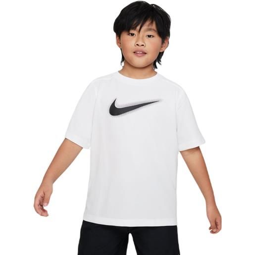 Nike maglietta per ragazzi Nike kids dri-fit multi+ top - white/black