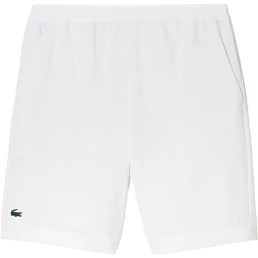 Lacoste pantaloncini da tennis da uomo Lacoste sweatsuit ultra-dry regular fit tennis shorts - white