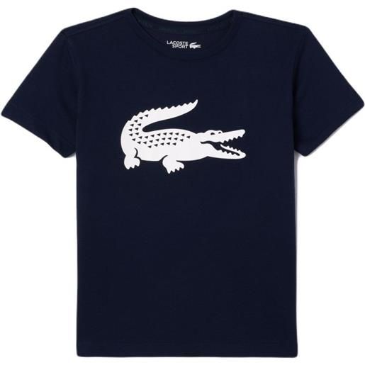 Lacoste maglietta per ragazzi Lacoste boys sport tennis technical jersey oversized croc t-shirt - navy blue