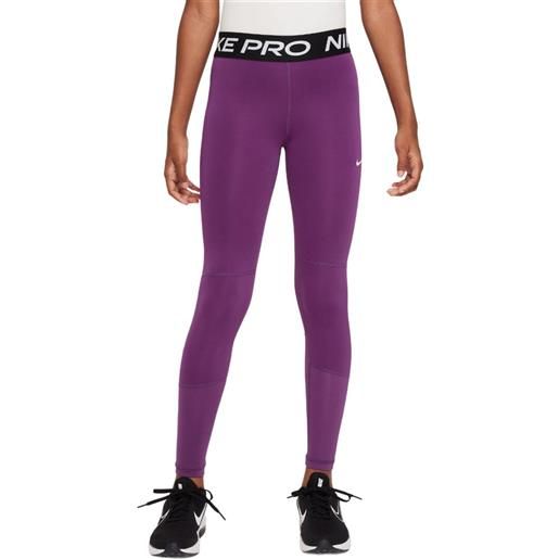 Nike pantaloni per ragazze Nike girls pro dri-fit leggings - viotech/black/white