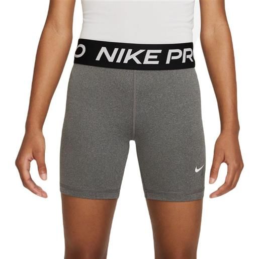 Nike pantaloncini per ragazze Nike kids pro dri-fit 5" shorts - carbon heather/white