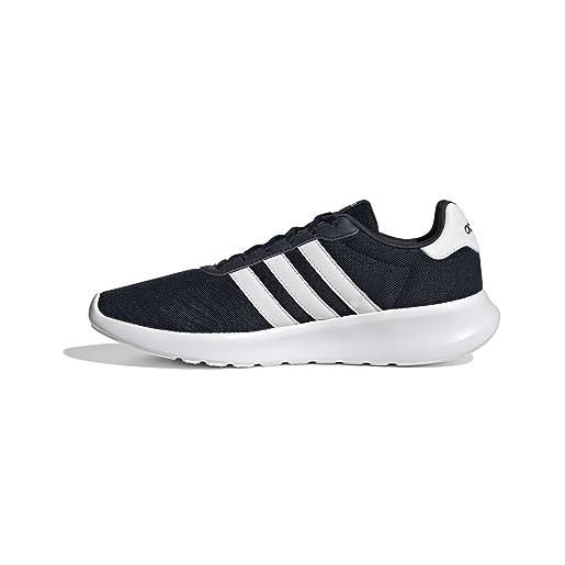 adidas lite racer 3.0 shoes, sneaker uomo, dark blue lucid lemon lucid lemon, 38 2/3 eu