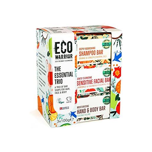 Little Soap Company eco soap gift set - essential trio x3 100g eco warrior saponette | saponi organici per il corpo delle mani