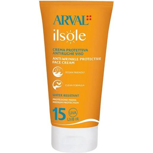 Arval sun il sole crema protettiva antirughe viso 50ml spf15