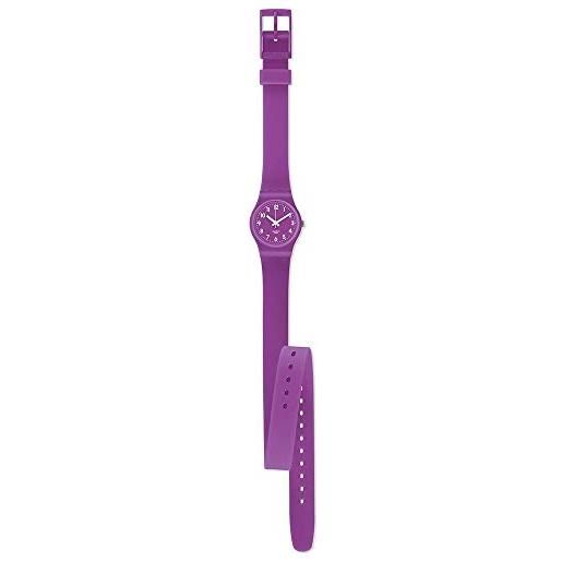 Swatch lv115 - orologio da polso da donna, cinturino in plastica colore violetto