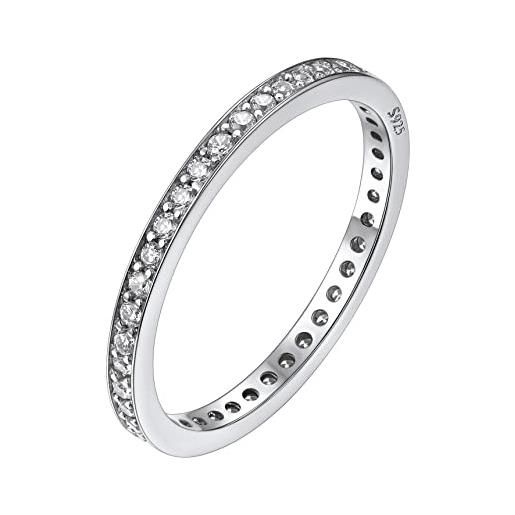 Bestyle anello in argento 925 da donna, misura 48-67, 52(16.5)